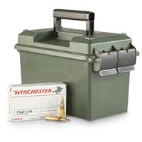 .308 (7.62x51mm), FMJ, 147 Grain Ammo with Ammo Can, 300 Rounds