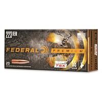 Federal Premium Barnes TSX, .223 Remington, Triple-Shock X HP, 55 Grain, 20 Rounds