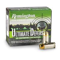 Remington Ultimate Defense, .40 S&W, BJHP, 180 Grain, 20 Rounds
