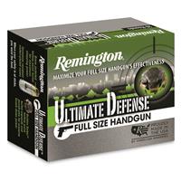 Remington Ultimate Defense Full-Size Handgun, .40 S&W, BJHP, 165 Grain, 20 Rounds