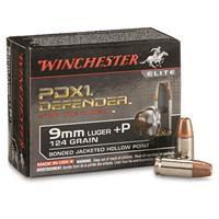 Winchester Defender, 9mm +P, Bonded Jacketed Hollow Point, 124 Grain, 20 Rounds