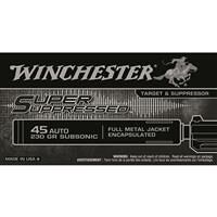 Winchester, Super Suppressed, .45 ACP, FMJE, 230 Grain, 50 Rounds
