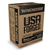 Winchester, USA Forged, 9mm Luger, FMJ, 115 Grain, 50 Rounds