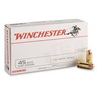 Winchester White Box, .45 ACP, FMJ, 230 Grain, 50 Rounds