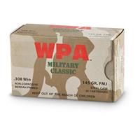 Wolf WPA Military Classic, .308 Winchester, FMJ, 145 Grain, 500 Rounds