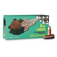 Brown Bear, 9mm Luger, FMJ, 115 Grain, 250 Rounds