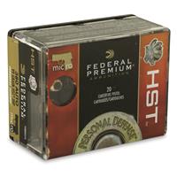 Federal Premium Personal Defense, .380 ACP, HST JHP, 99 Grain, 20 Rounds