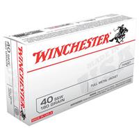 Winchester White Box, .40 S&W, FMJ, 180 Grain, 1,000 Rounds