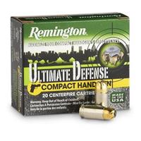 Remington Ultimate Defense Compact Handgun, .40 S&W, BJHP, 180 Grain, 20 Rounds