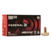 Federal American Eagle Pistol, 9mm, FMJFP, 147 Grain, 1,000 Rounds