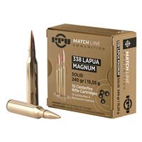 PPU Match Line, .338 Lapua Magnum, FMJ, 240 Grain, 10 Rounds