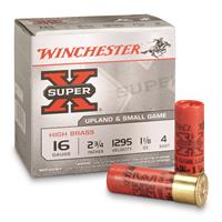 Winchester, Super-X High Brass Game Loads, 16 Gauge, 2 3/4" 1 1/8 ozs., 25 Rounds