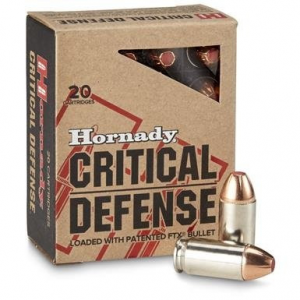 Hornady Critical Defense Handgun Ammo .40 S&W 165 gr FTX 1175 fps 20/box