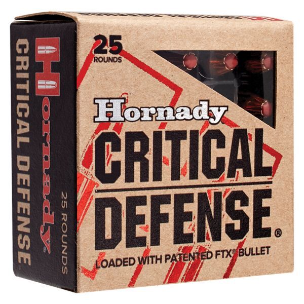 Hornady Critical Defense Handgun Ammo - 9mm - 115 Grain - 25 Rounds