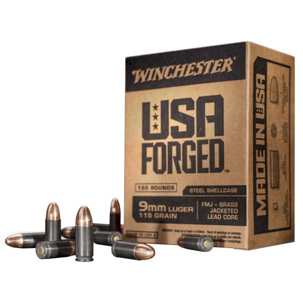 Winchester USA Forged Handgun Ammo - 9mm - 150 Rounds