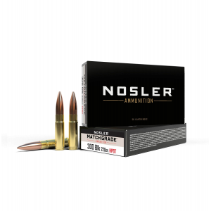Nosler Match Grade Rifle Ammunition 300 AAC Blackout 220gr 20/Box