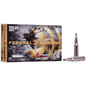 Federal Terminal Ascent Rifle Ammuntion .308 Win 175 gr 2600 fps 20/ct