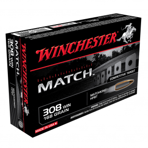 WINCHESTER Match 308 Win 168Gr HPBT 20/200 Rifle Ammo (S308M)