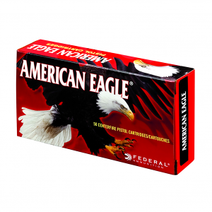 FEDERAL American Eagle 380 ACP 95 Grain FMJ Ammo, 50 Round Box (AE380AP)