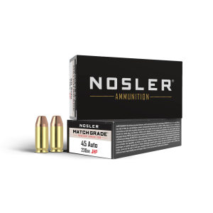 Nosler Match Grade Handgun Ammo .45 ACP 230 gr JHP 850 fps 50/box