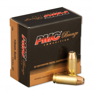PMC Bronze 10mm 170gr Jacketed Hollow Point 25 Box/20 Case Handgun Ammo (10B)