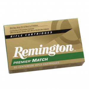 REMINGTON Premier Match 223 Rem. 62 Grain JHP Ammo, 20 Round Box (R223R6)