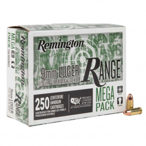 REMINGTON Range 9mm 115Gr FMJ 250rd Box Ammo (T9MM3A)