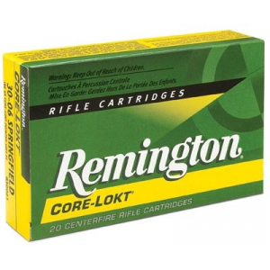 Remington Core-Lokt Rifle Ammunition .30-06 Sprg 165 gr PSP 2800 fps - 20/box