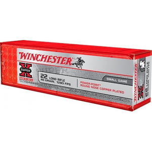Winchester Super-X Powerpoint Rimfire Ammunition .22 LR 40 gr HP 1280 fps 100/box