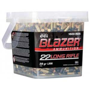 CCI Blazer Rimfire Ammunition .22 LR 38gr LRN 1235 fps 1500/ct (Bucket)