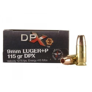 COR-BON Handgun Ammunition 9mm Luger (+P) 115 gr DPX 1275 fps 20/box