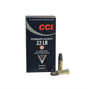 Cci Standard Velocity Ammo 22 Long Rifle 40gr Lead Round Nose - 22 Long Rifle 40gr Lead Round Nose 50/Box