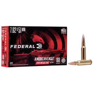 Federal American Eagle Rifle Ammunition .308 Win 168 gr OTM 2650 fps - 20/box