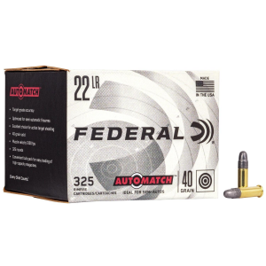 Federal AutoMatch .22 LR 40 gr SLD Rimfire Ammunition - 325/box