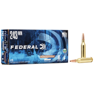 Federal Copper Power-Shok Rifle Ammunition .243 Win 85 gr CHP 3200 fps 20/ct