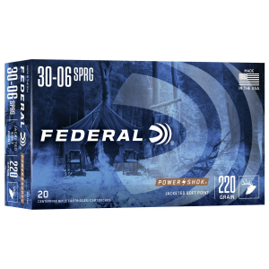 Federal Power-Shok Rifle Ammunition .30-06 Sprg 220 gr SP 2400 fps - 20/box