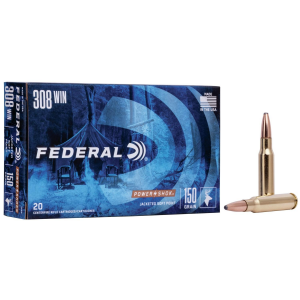 Federal Power-Shok Rifle Ammunition .308 Win 150 gr SP 2820 fps - 20/box