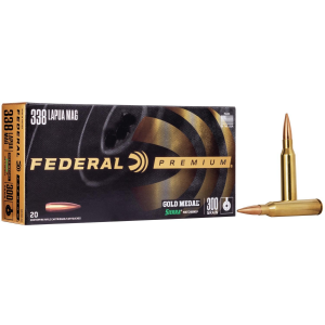 Federal Premium Gold Medal Sierra MatchKing Rifle Ammunition .338 Lapua Mag 300 gr BTHP 2580 fps - 20/box