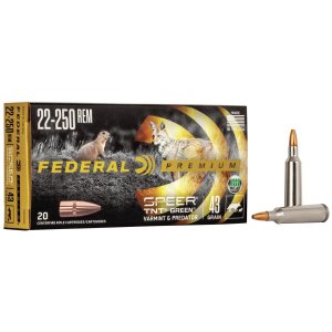 Federal Premium V-Shok Rifle Ammunition .22-250 Rem 43 gr TNT HP 4000 fps - 20/box