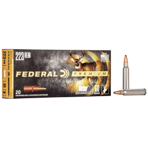 Federal Premium V-Shok Rifle Ammunition .223 Rem 60 gr PT 3160 fps - 20/box