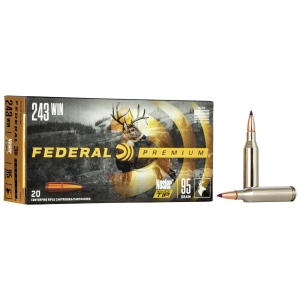 Federal Premium Vital-Shok Rifle Ammunition .243 Win 95 gr BT 3025 fps - 20/box