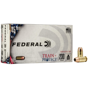 Federal Train+Protect Handgun Ammunition .45 ACP 230 gr VHP 50/ct
