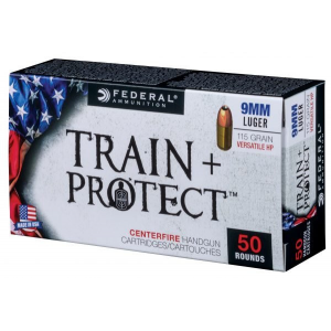 Federal Train+Protect Handgun Ammunition 9mm Luger 115gr VHP 50/ct