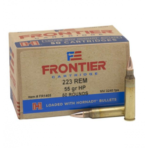Hornady Frontier Rifle Ammunition .223 Rem 55 gr HP Match 3240 fps 50/ct