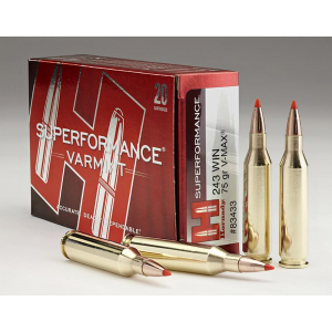 Hornady Superformance Varmint Rifle .243 Win 75 gr VMAX 3580 fps 20/box