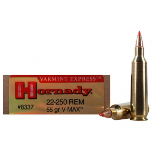 Hornady Varmint Express Rifle Ammunition .22-250 Rem 55 gr V-MAX 3680 fps - 20/box
