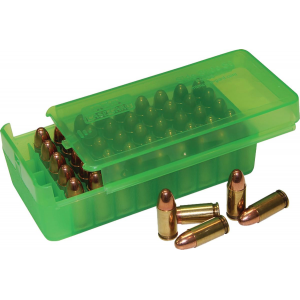 MTM Side Slide Handgun Ammo Box - 9mm Clear Green