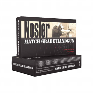 Nosler Match Grade Handgun Ammo 9mm Luger 124 gr JHP 1090 fps 50/box