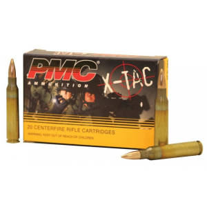 PMC X-Tac Rifle Ammunition 5.56 NATO 55 gr FMJBT 3120 fps - 20/box
