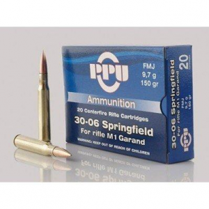 PPU Rifle Ammunition .30-06 Springfield 150 gr FMJ 2745 fps 500/ct